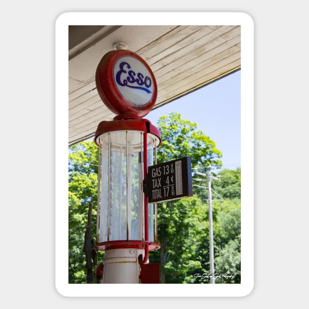 Esso Gas Pump, West Virginia Sticker by searchlight